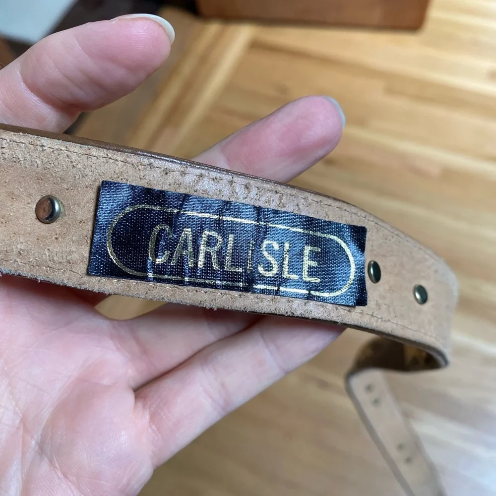 Carlisle Vintage Leather and Gold Belt